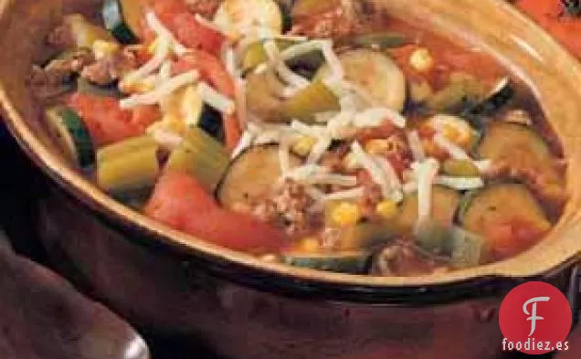 Estofado de tomate y calabacín