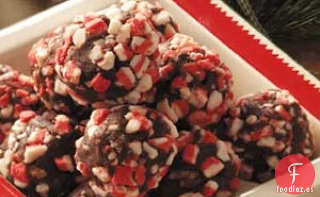 Trufas de menta y dulce de azúcar