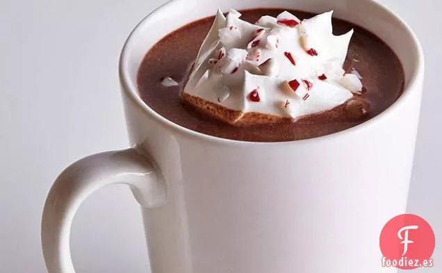 Chocolate caliente con menta