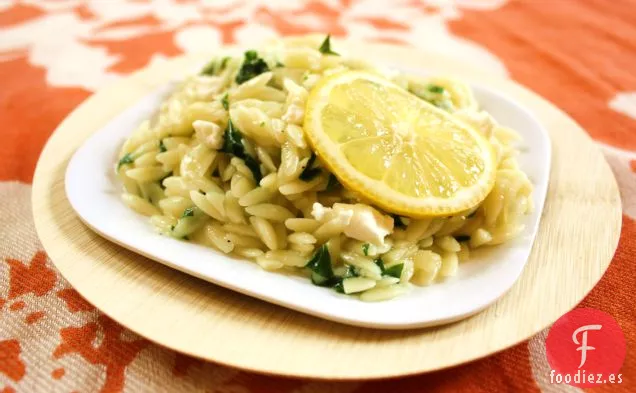 Orzotto Con Rampas De Resorte y Queso de Cabra