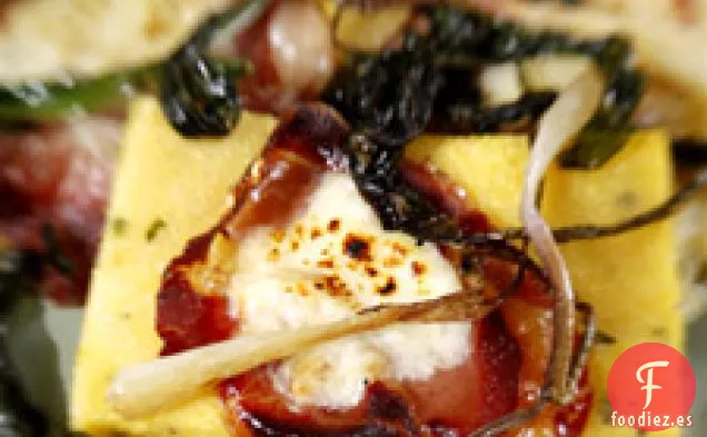 Polenta Con Capocollo, Robiola Y Rampas