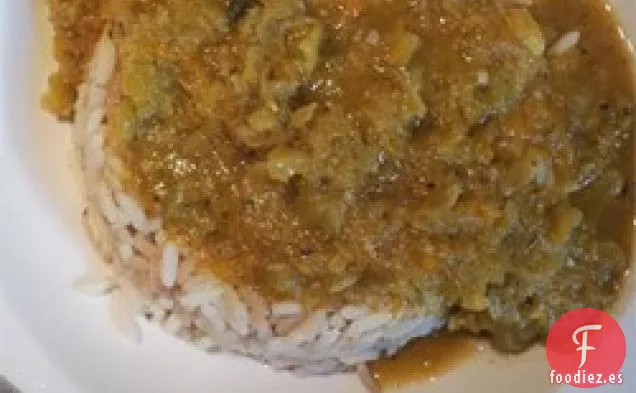 Sopa de guisantes partidos al curry