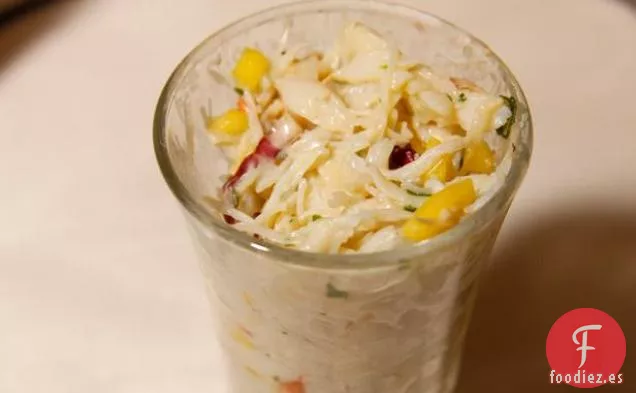 Cóctel de cangrejo y coco