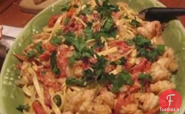 Pasta con camarones