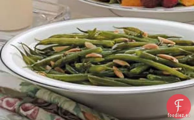 Judías verdes con tomillo y almendras