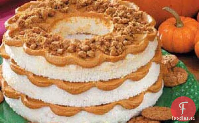 Pastel de ángel de calabaza en capas