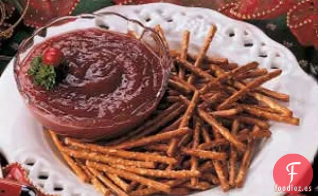 Dip de pretzel rojo rubí