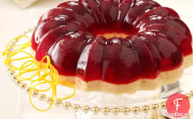 Ensalada de gelatina de arándanos y ponche de huevo