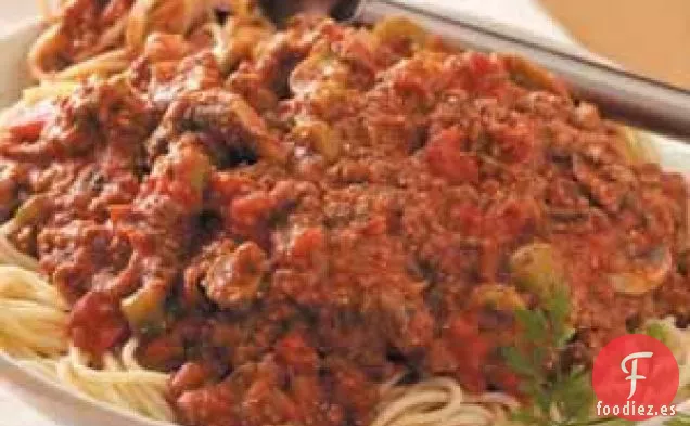 Salsa de espaguetis chispeante