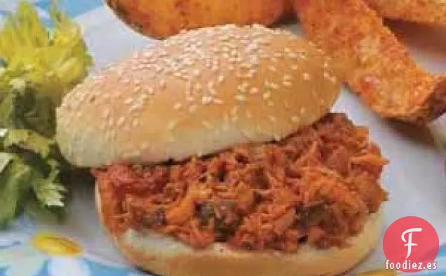 Sándwiches de pollo a la barbacoa
