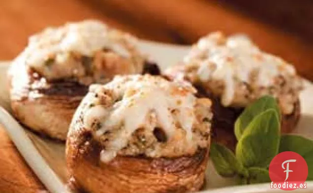 Champiñones rellenos de almejas