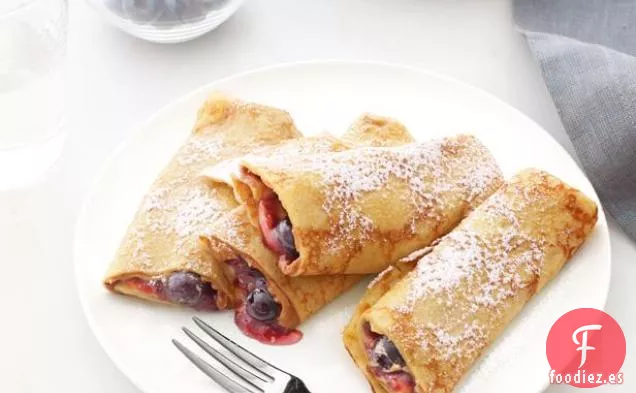 Crepes con mantequilla de maní y mermelada