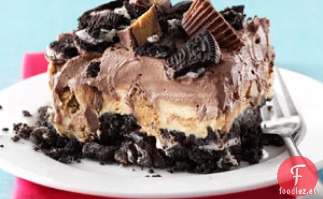 Postre de chocolate con mantequilla de maní