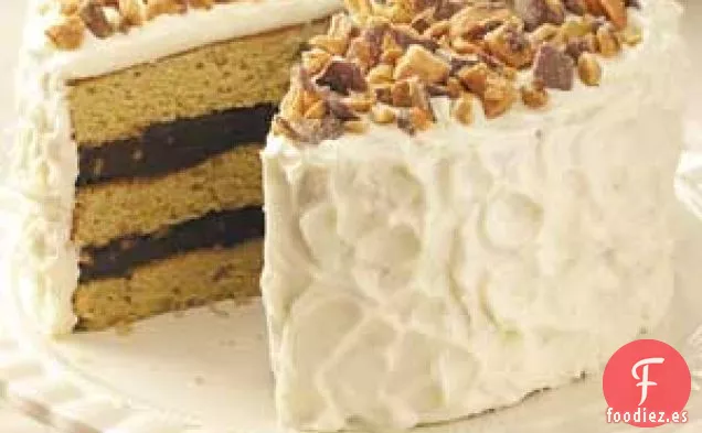 Tarta de mantequilla de cacahuete con cinta azul