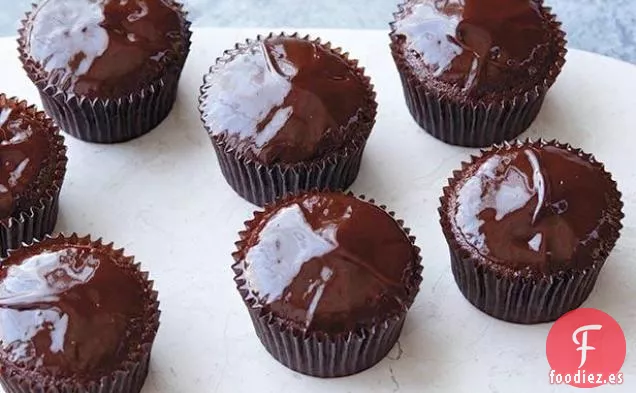 Cupcakes de ganache de chocolate