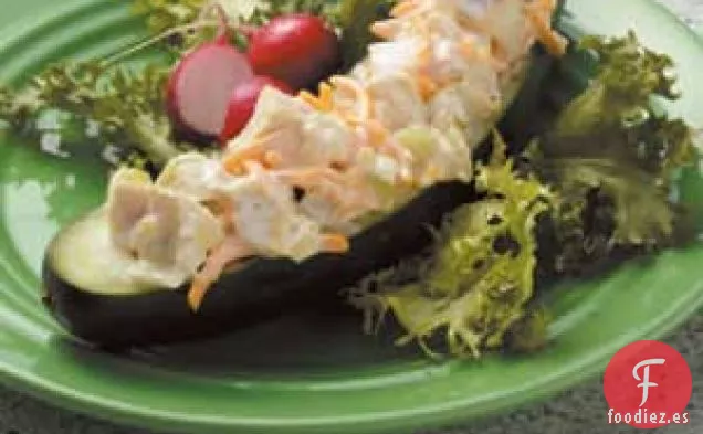 Barquitos de pollo y pepino
