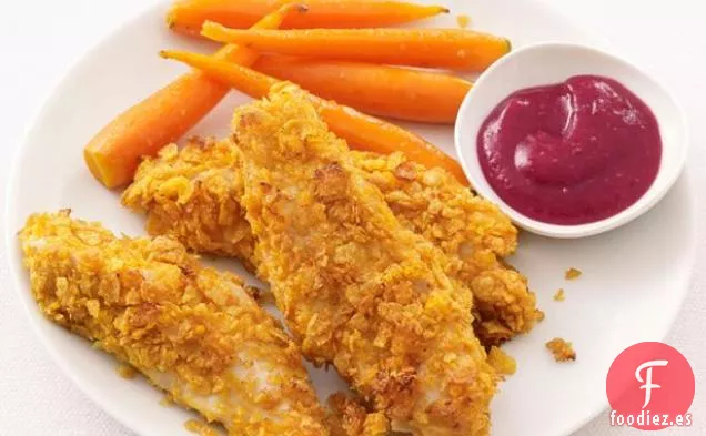 Tiras de pavo con kétchup de arándanos
