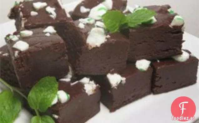 Fudge de menta y chocolate negro