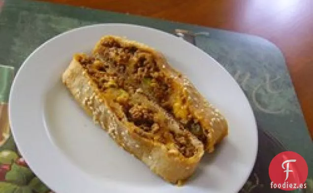 Calzones de hamburguesa con queso y champiñones