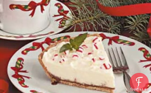 Pastel de menta y chocolate blanco