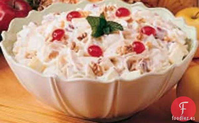 Ensalada de frutas con espaguetis