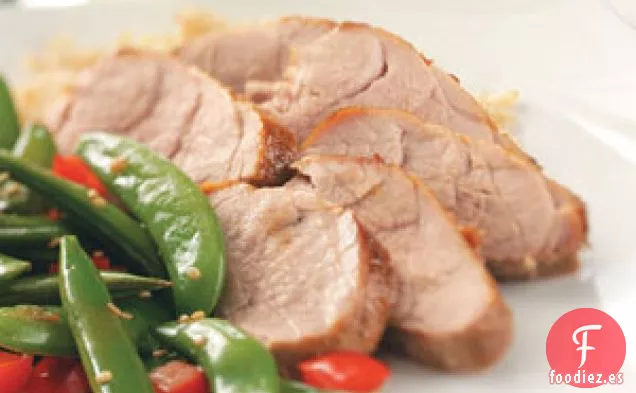 Solomillo de cerdo asiático marinado