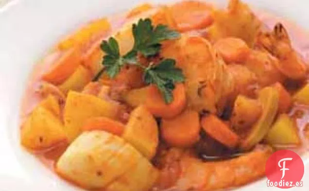 Estofado picante de mariscos