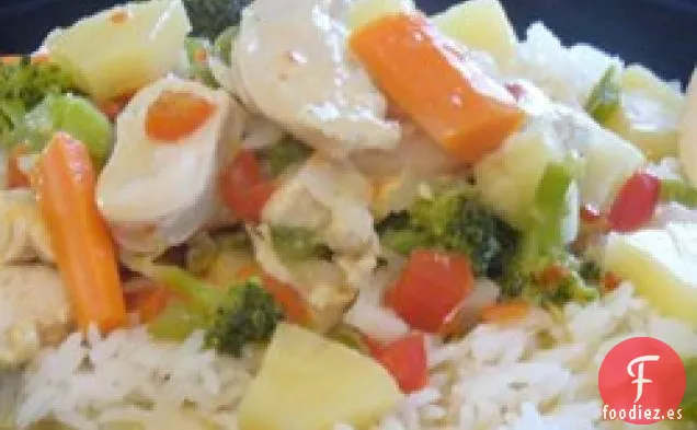Pollo al Curry de Piña Tailandesa