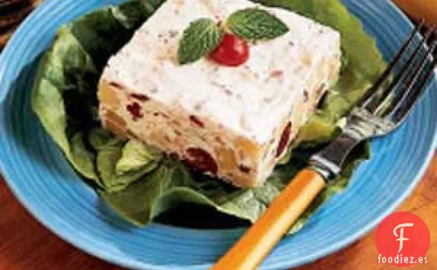 Ensalada de plátano y arándanos congelados