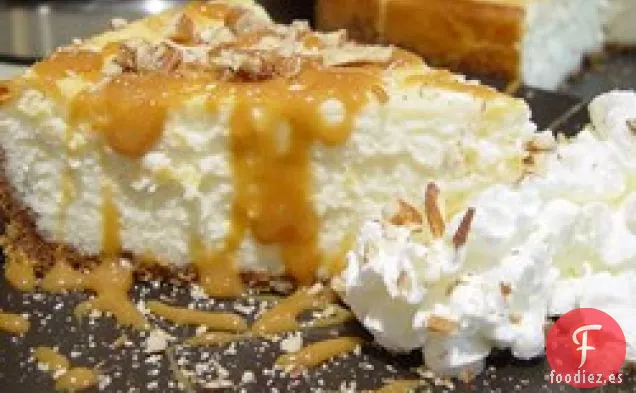 Tarta de queso con caramelo y nueces pecanas
