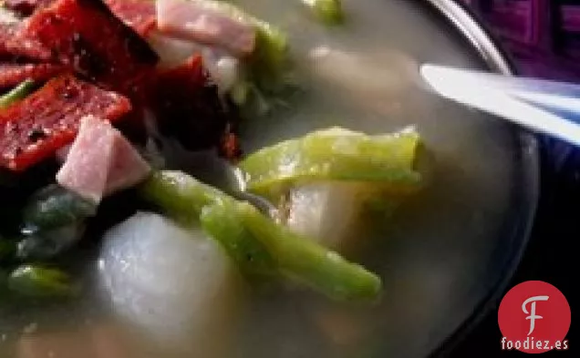 Sopa cremosa de judías verdes