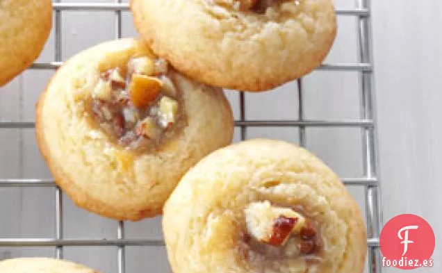 Huellas dactilares de pastel de nueces pecanas