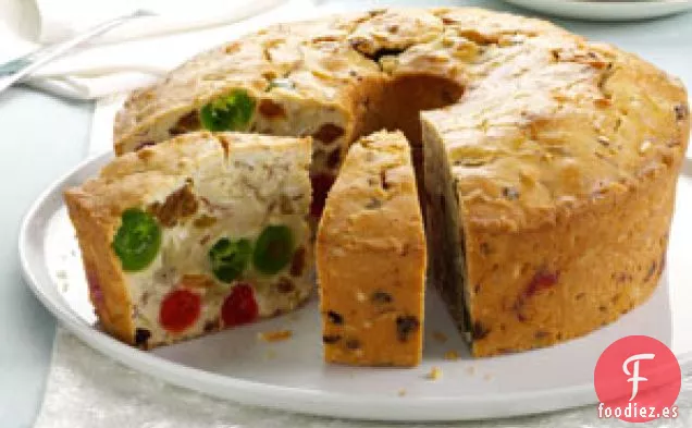 Pastel de frutas blanco renovado