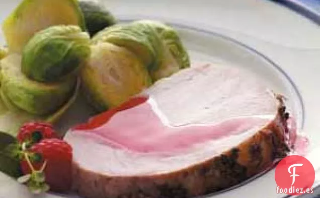 Cerdo asado con frambuesas picantes