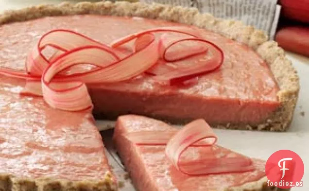 Tarta de ruibarbo con corteza de mantequilla