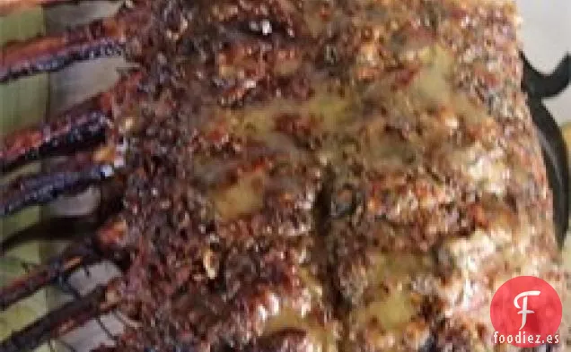 Costillar de cordero con costra de menta