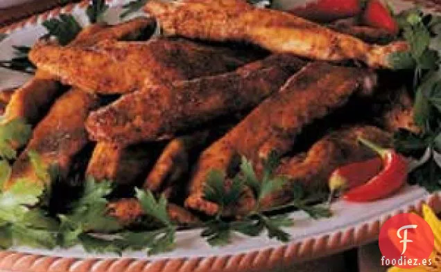 Tiras de pollo cajún