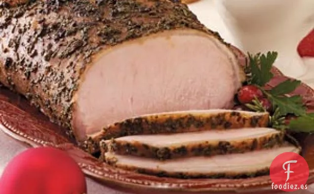 Lomo de cerdo asado sabroso