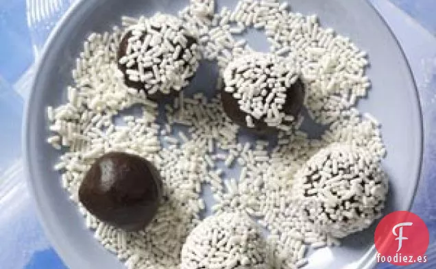 Bolitas crujientes de chocolate y menta