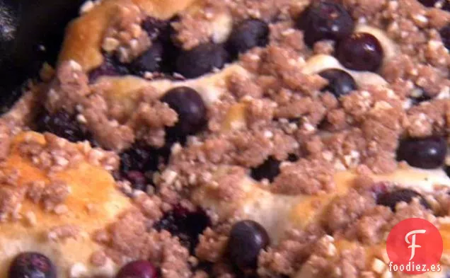 Pastel de arándanos en sartén fácil