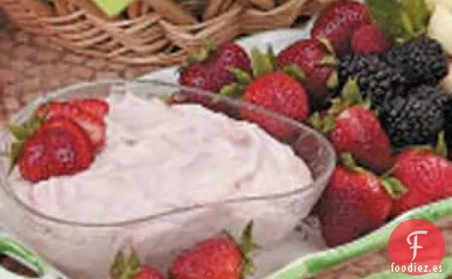 Dip de frutas de fresa