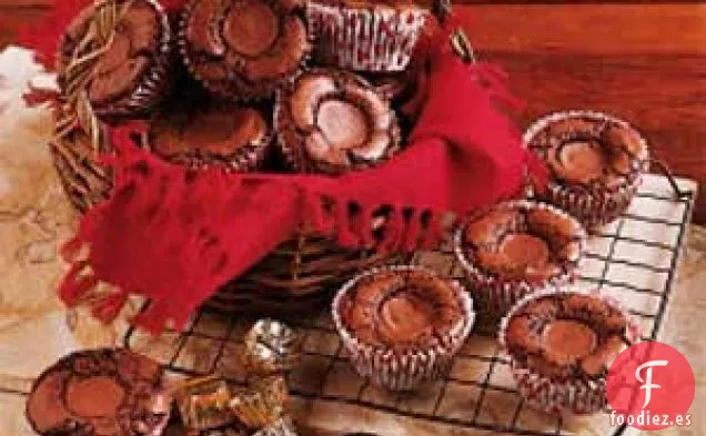 Tazas de brownie de mantequilla de maní