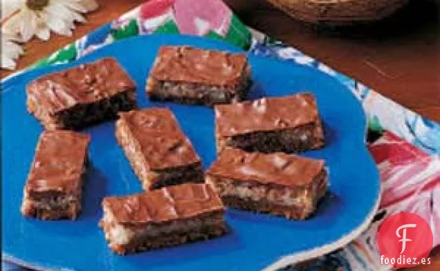 Barras de chocolate y coco