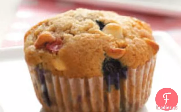 Muffins rojos, blancos y azules