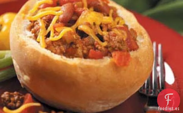 Chili en tazón de pan