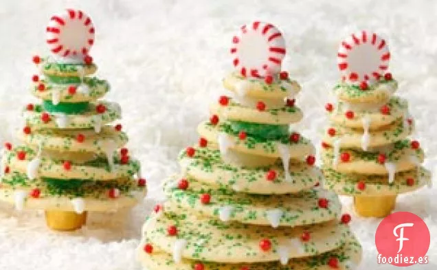 Galletas de árbol de Navidad apiladas