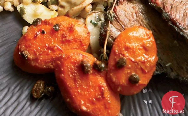 Zanahorias Melosas con Grosellas y Azafrán