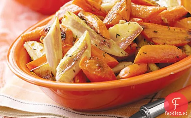 Chirivías y Zanahorias Asadas al Horno