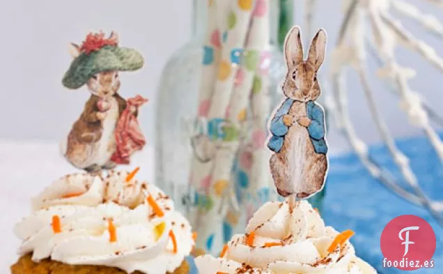 Cupcakes de Zanahoria con Conejo Peter-Sin Gluten