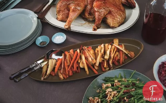Zanahorias Asadas Y Chirivías Con Balsámico Blanco